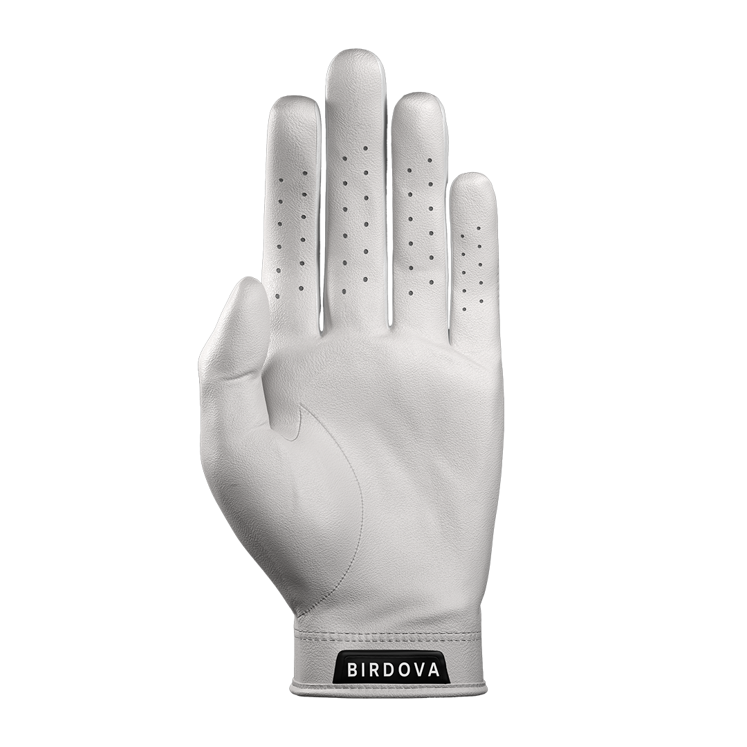 Snowy Owl White Golf Glove palm view by Birdova