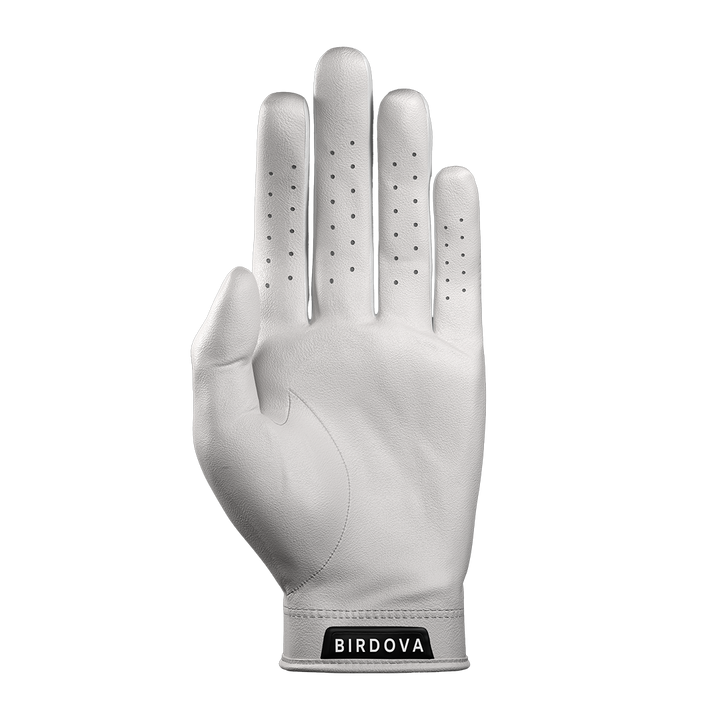 Snowy Owl White Golf Glove palm view by Birdova