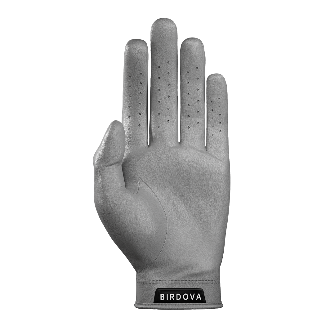 Pigeon Grey Golf Glove palm view by Birdova